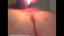Hot waxing and tape bondage of amateur slave Aylith in cruel pussy burning