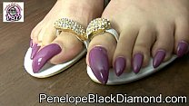 Penelope Black Diamond - Footjob esperma nas garras dos meus pés Visualização