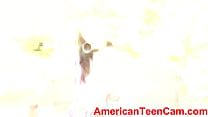 Petite babe fucking in black fishnet stockings AmericanTeenCam.com