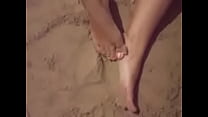 Fußfetisch im Sand
