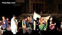 Public desi Telugu natukatti featuring local randis nude on stage