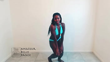 Black African Beauty Queen Dancing in Bikini