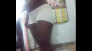 Nicely curved African teen strip naked