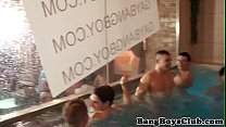European partying studs jerking dick in group