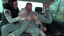 Mea Melone & Wendy Moon found blonde babe on gas station and fuck all together