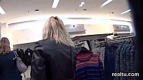 Perfect czech teen is tempted in the mall and reamed in pov