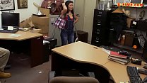 Latin chick twat screwed at the pawnshop