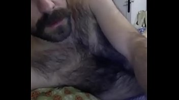 hairy horny guy masturbate while in chat