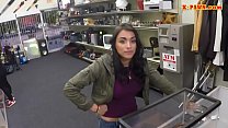 Busty woman convinced to fuck pawn dude