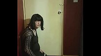 crossdressing sissy mark wright fucked by his masked girlfriend with a strap-on dildo