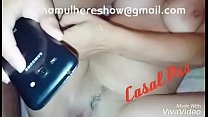 Wife taking cum and showing off on whatsapp with gifted people - Couple Pss