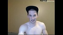 Süße Homosexuell spielte seinen Schwanz auf seiner Webcam