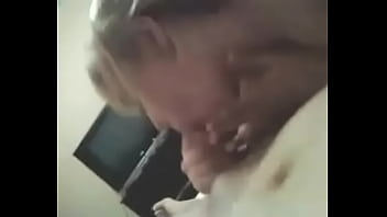 bitch eating my cock
