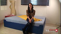 Интервью в порнофильме со швейцарской моделью Louisa 20 лет в Цюрихе