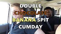 Cumulo di spuma al doppio di banana al cioccolato