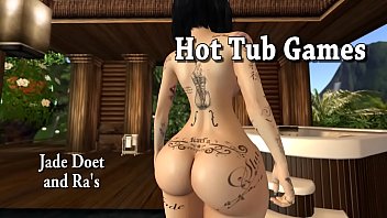 Second Life-Jade Doet-Hot TubGames-ポルノスター