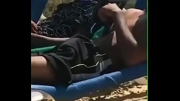 Black man on the beach