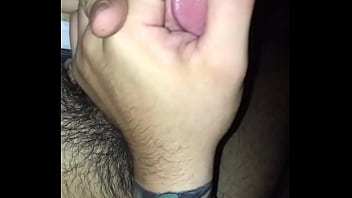 Ele usou a mão do meu amigo chihuahua Hetero para me masturbar