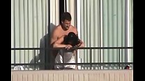 bjmypep Couple having sex on the balcony of the building - 2