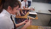 Petite teen lesbian anal licking After Detention