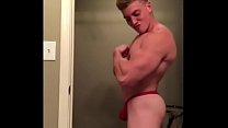 verbal jock boy in sexy red thong