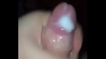 Relieving in handjob with a lot of cum