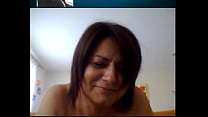 Italienische fällige Frau auf Skype 2