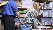 Female shoplifter fucked by mall guard