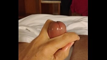 Handjob and cumshot in a hotel room