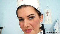 Nurse uniform wearing Sandra pussy masturbation at gyno