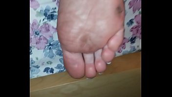 Feet wife slippers dirty soles