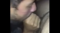 Pissed sucking a very tasty cock