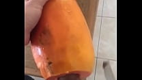 Fucking a papaya