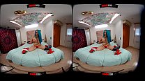 Horny young Monica Mavi removing clothes  in POV VR 180