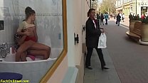 extreme rough anal at public shopping street