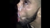 Drake, der Rapper, lutscht einen Schwanz