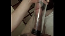 Big dick, new toy, large penis pump almost 10in now