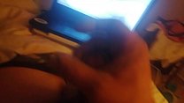 profile Rudywade123, my home video, filming how I masturbate with a girl on a webcam, lying on the bed in front of a laptop and cumming