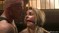Hot tied blonde is b. anal banged