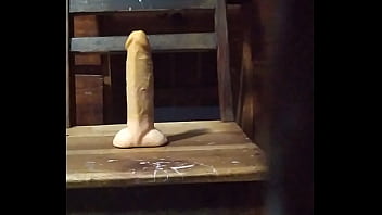 Playing alone with dildo