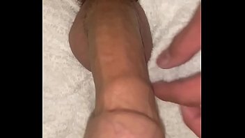 Uncut cock skin stretching & masturbation