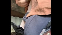 Tradie cock out at work