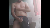 boy in shorts jacking off