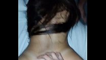 Menage - mackerel brunette! hotwife wife at motel with husband and friend! taking rolls on all fours!