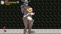 Геймплей хентай-игры Battle of Girls 2. Хорошенькая блондинка занимается сексом с солдатами, горячие сцены из хентай игры ryona
