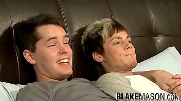 Cute British twinks swap blowjobs before big cock riding
