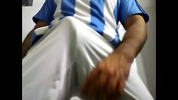 masturbating in soccer uniform