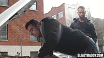 Angry stepdad makes Stepson suck & fuck his cock