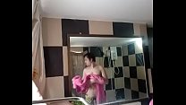Asian guy naked shower in live
