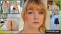 Sexy natural big boobed blonde teen amateur Alyssa reveal her amazing big round boobs